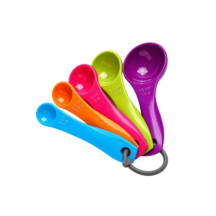 Set De Cucharas Medidoras Plásticas x5 Piezas Multicolor Ref. NO-429