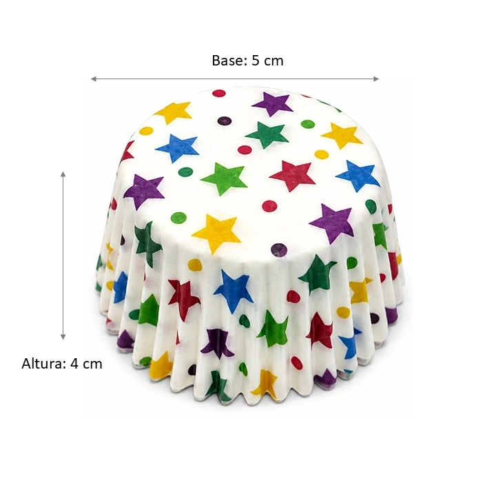 capacillo papel mantequilla Estampado Estrellas Multicolor # 5
