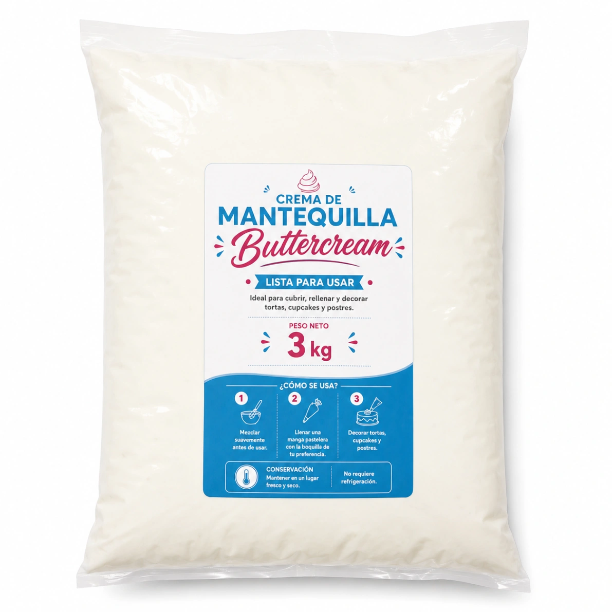 Crema de Mantequilla Buttercream 3 kg