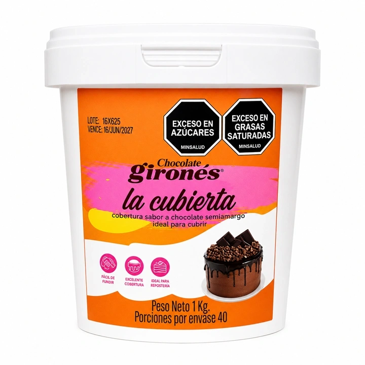 La Cubierta de Chocolate Gironés Semiamarga x 1 kg