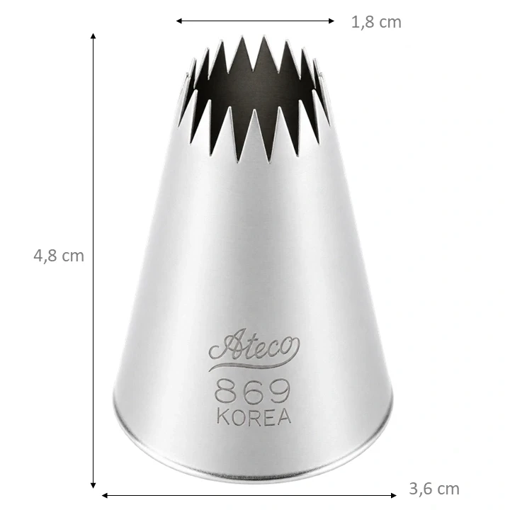 Boquilla Estrella Abierta Ateco #869