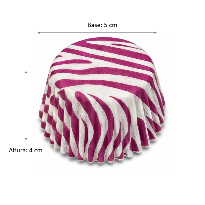 capacillo papel mantequilla Estampado Zebra magenta # 5