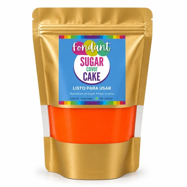 Fondant Sugar Cover Cake Naranja 500 g