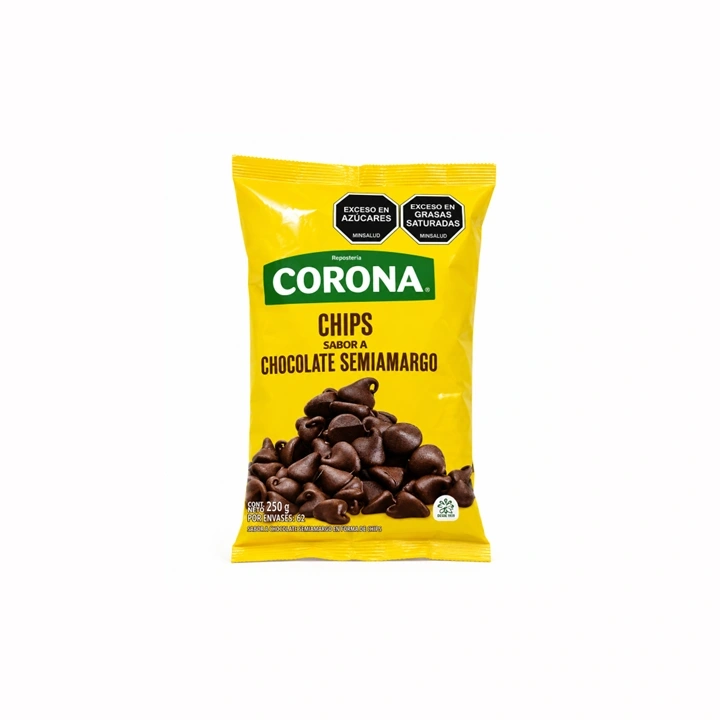 Chips de Chocolate Semiamargo Corona x 250 g