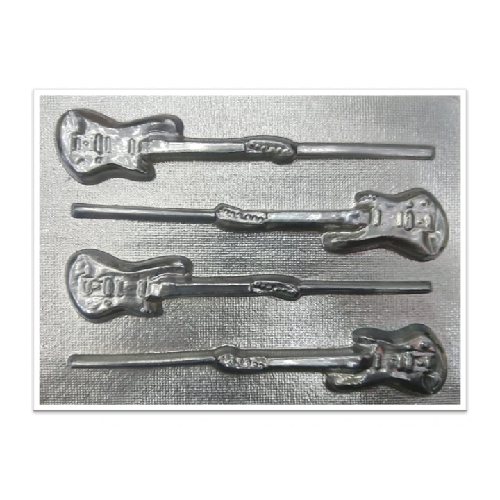 Molde de acetato Paleta guitarras x4cav