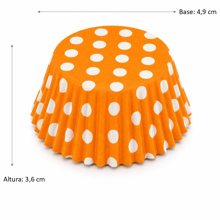 Capacillo Naranja Lunares Blancos #5