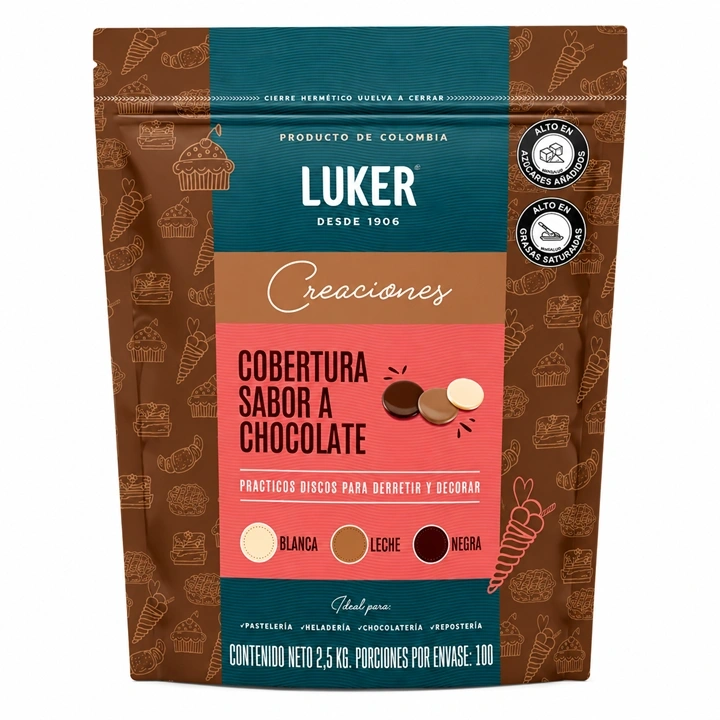 Cobertura de Chocolate Luker Negra x 2.5 kg