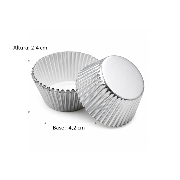 Capacillo Metalizado Plateado #2 x 60 und