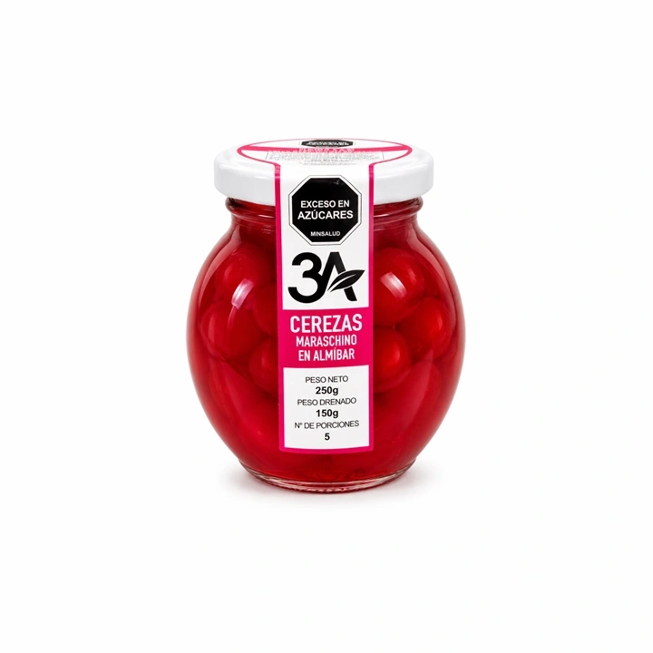 Cerezas Maraschino en Almíbar 3A x 250 g