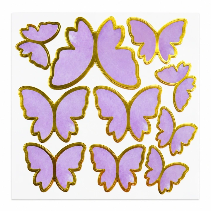 Set de Adornos Mariposas Lila Ref. SCR-283