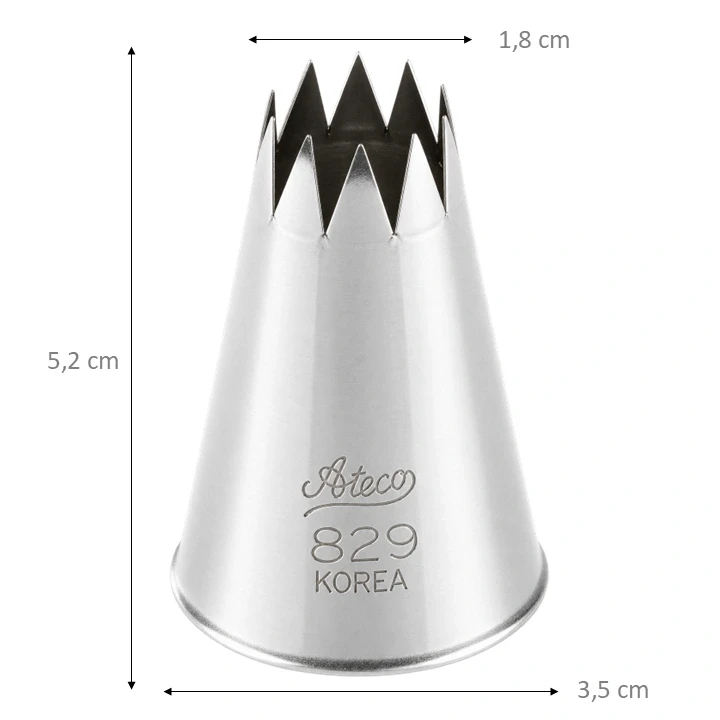 Boquilla Estrella Abierta Ateco #829