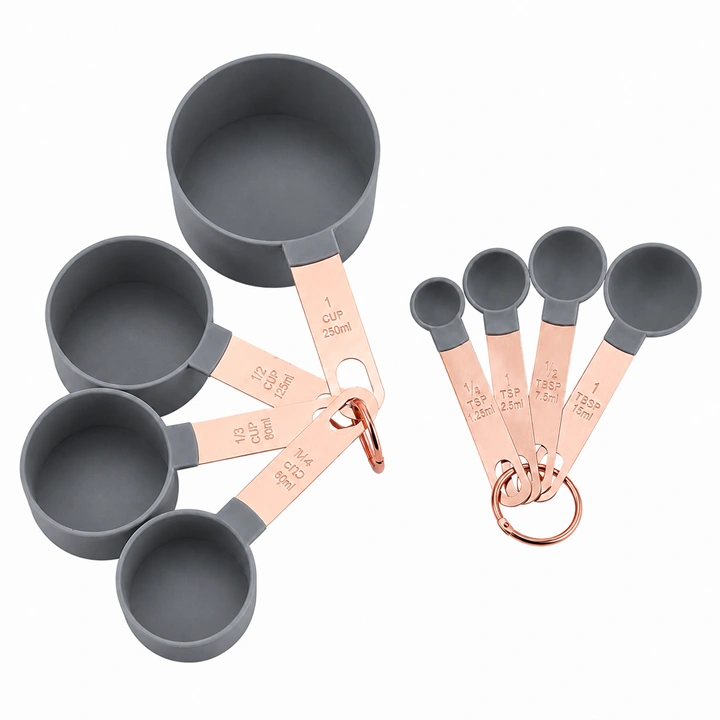 Set de Tazas y Cucharas Medidoras Gris Ref. SCR-262