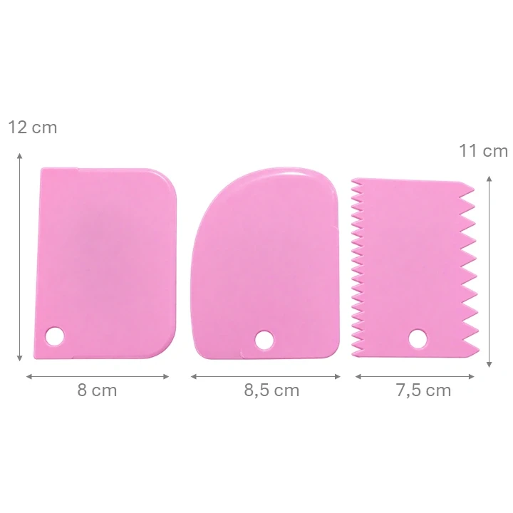 Set de Raspes Plásticos Rosados x 3 Und Ref. NO-217