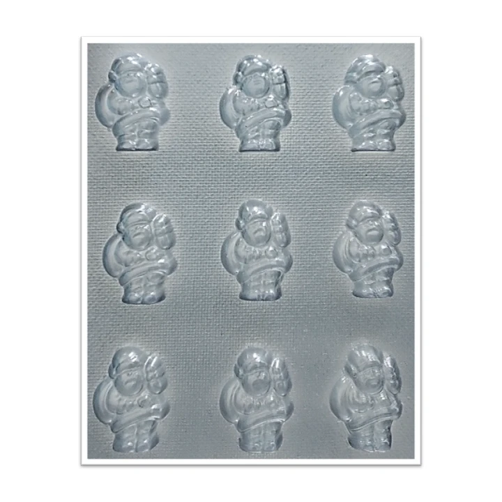 Molde de acetato Papa Noel x 9cav