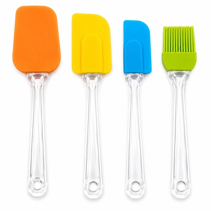 Set de Espátulas y Brocha de Silicona x4 und Ref. SCR-300