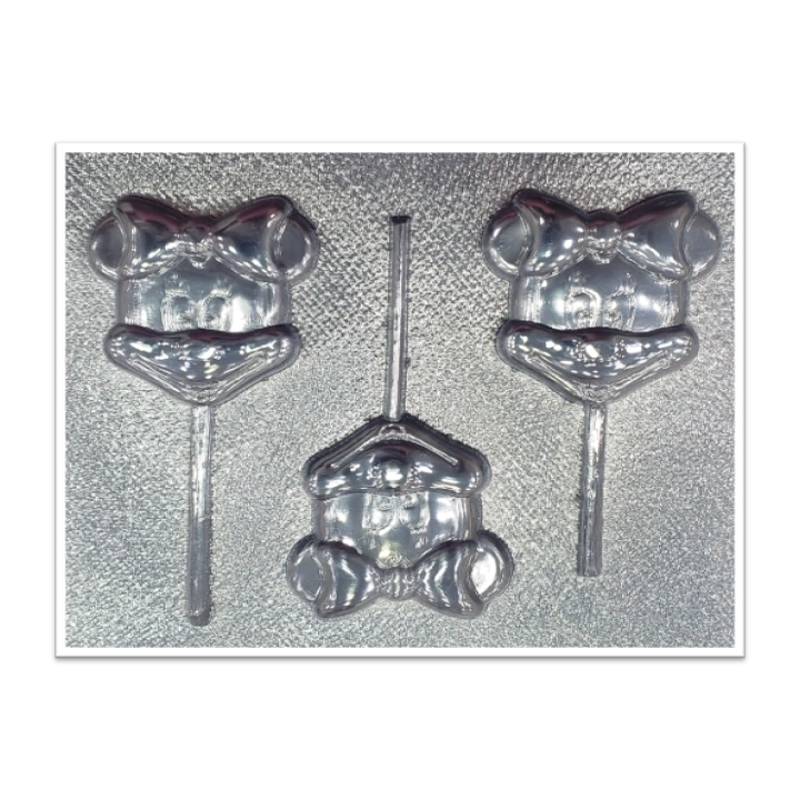 Molde de acetato Paleta cara minnie x3cav