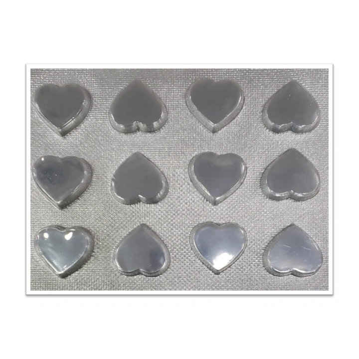 Molde de acetato Corazón plano x12cav