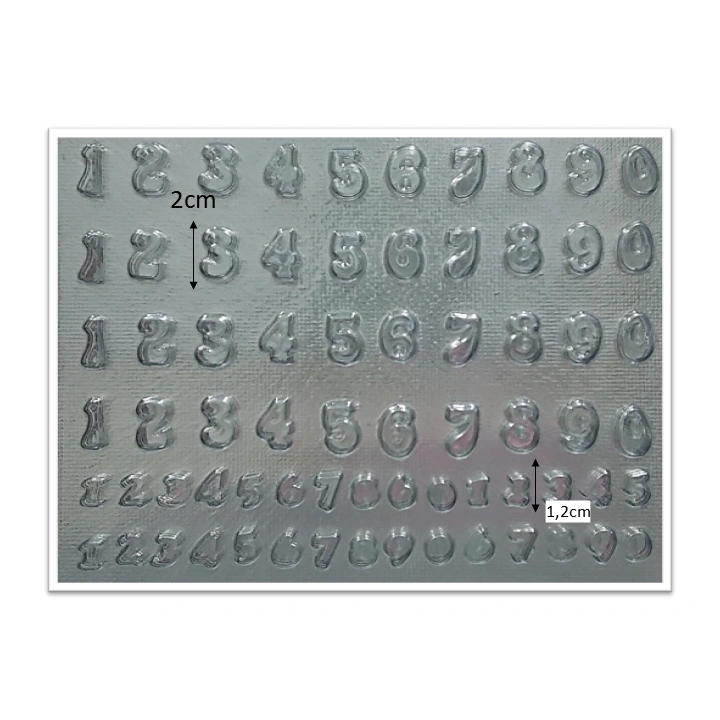 Molde de acetato Set numeros minis
