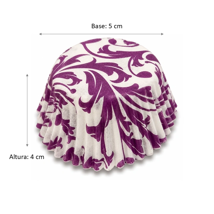 capacillo papel mantequilla Estampado Floral Morado # 5