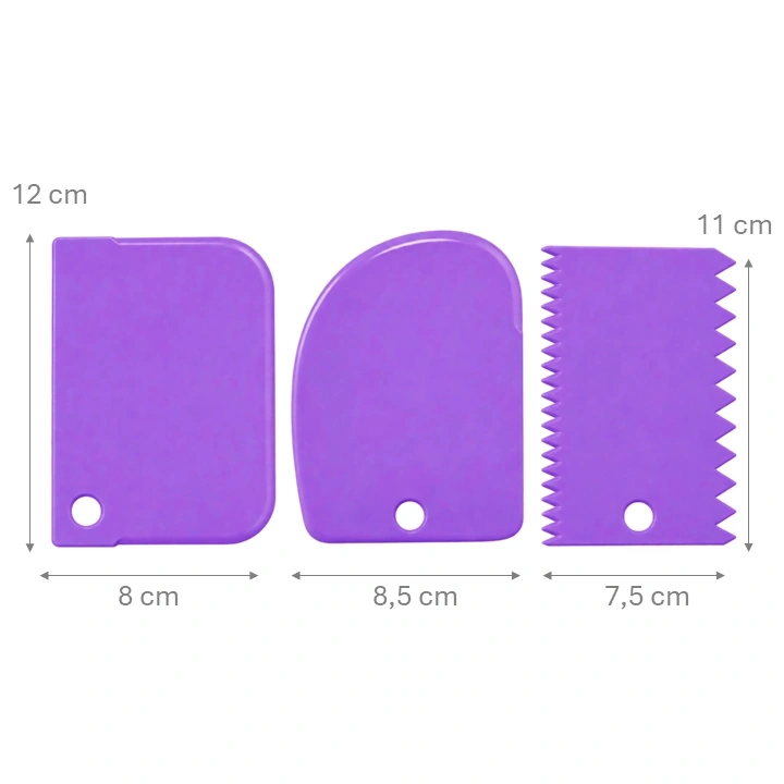 Set de Raspes Plásticos Violeta x 3 Und Ref. NO-217