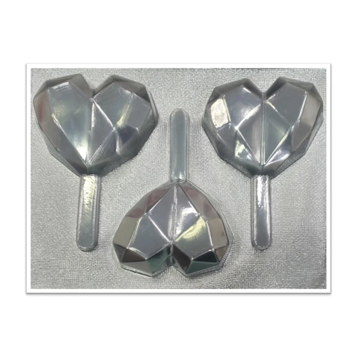 Molde de acetato Paleta corazón geométrico x3cav
