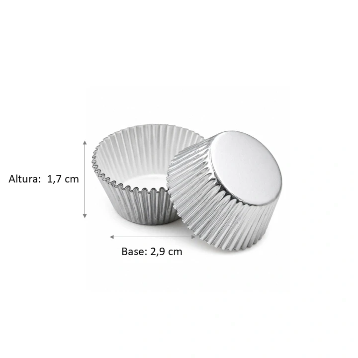 Capacillo Metalizado Plateado #1 x 60 und