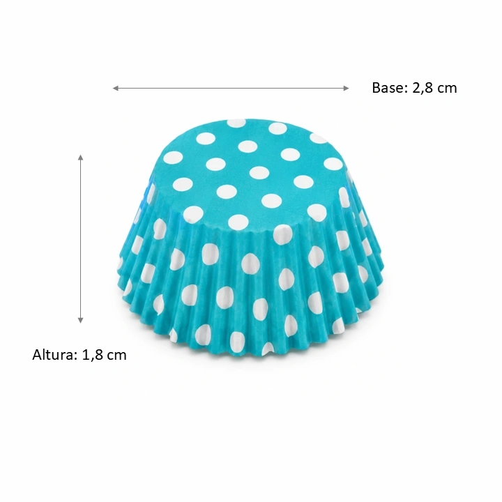 Capacillo Azul Turquesa Lunares Blancos #1