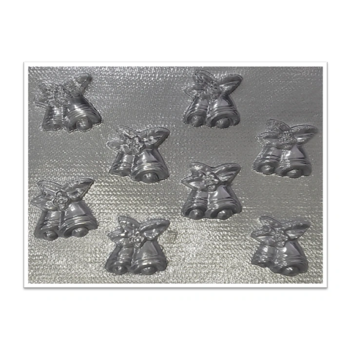 Molde de acetato Campanas de navidad x 8cav