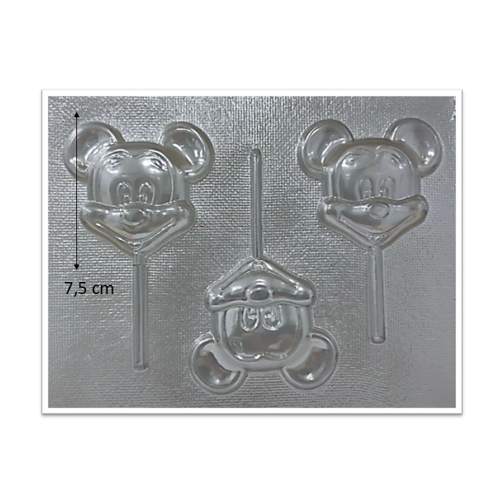 Molde de acetato Paleta cara mickey x3cav