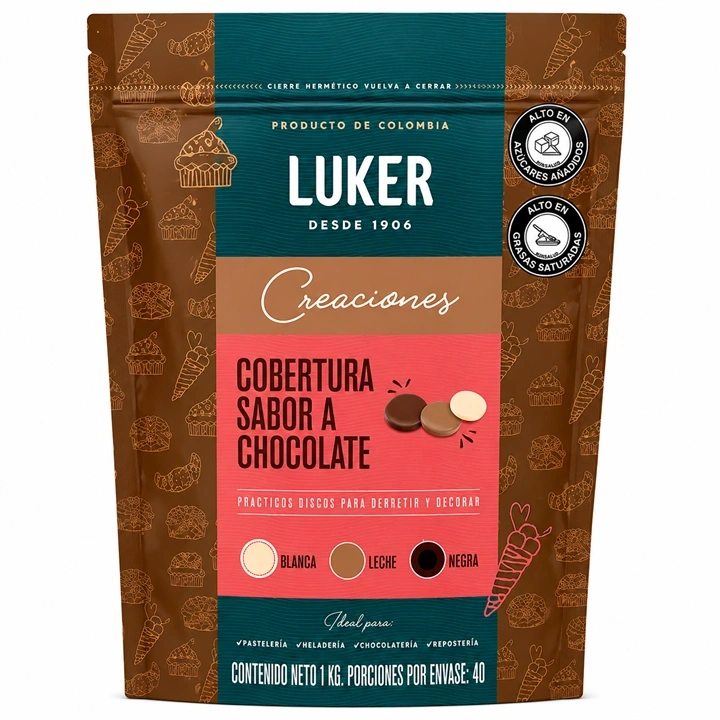 Cobertura de Chocolate Luker Negra x 1 kg