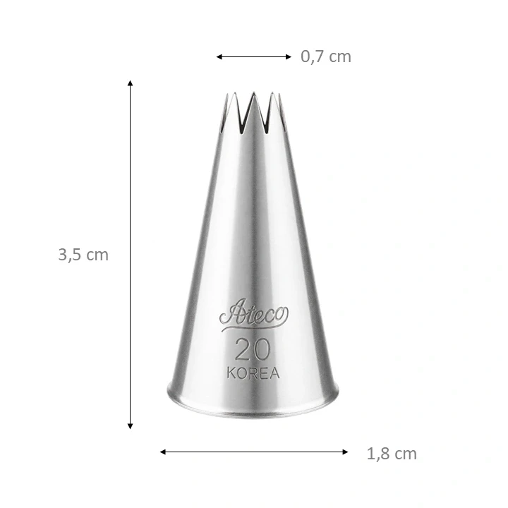 Boquilla Estrella Abierta Ateco #20