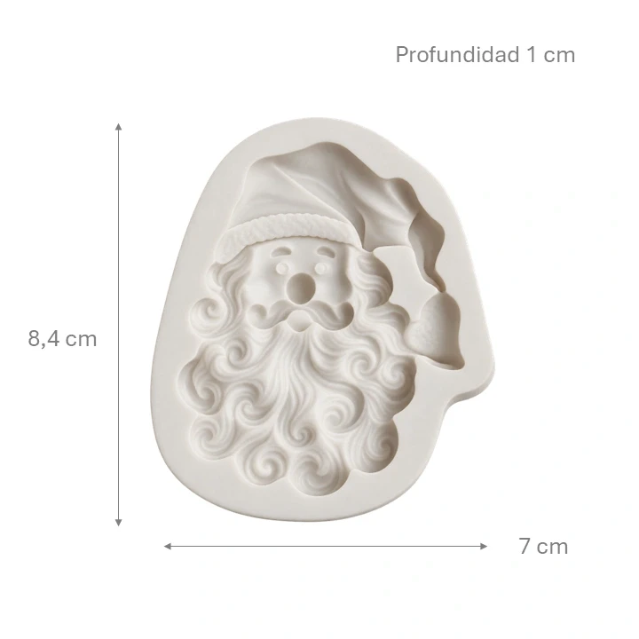 Molde De Silicona Cara Papá Noel Ref. ORQ4356