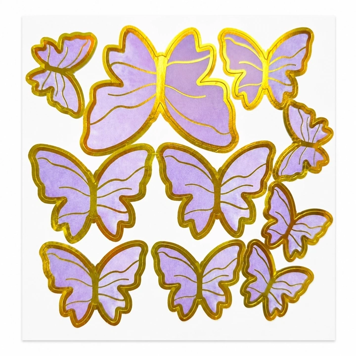 Set de Adornos Mariposas Morado Delicado Ref. SCR-287