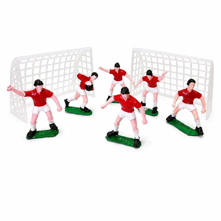 Set Cancha y Jugadores de Fútbol Rojo para Decoración