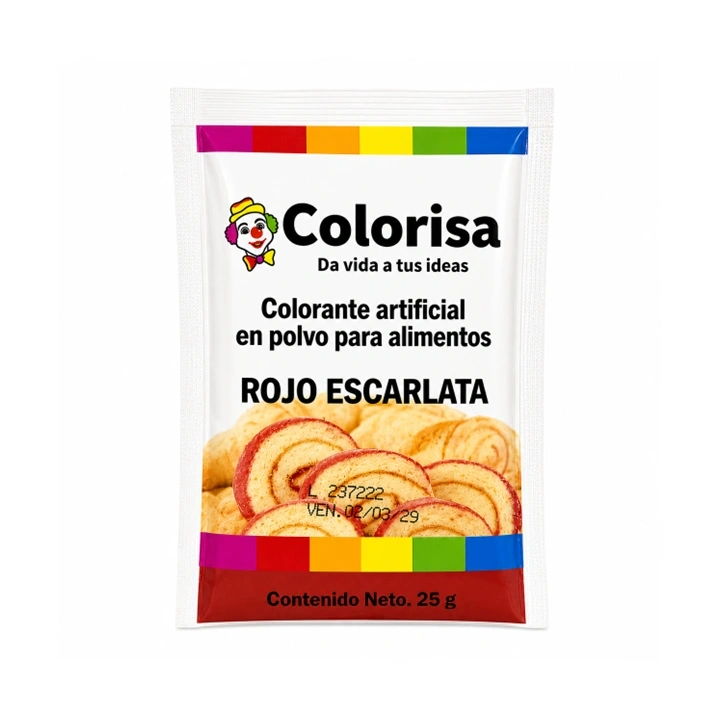 Colorante en Polvo Rojo Escarlata Colorisa x 25 g