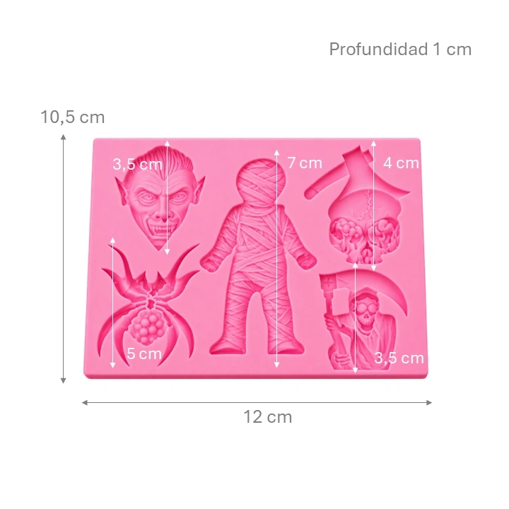 Molde Silicona Halloween x5 cav Ref. SCR-127