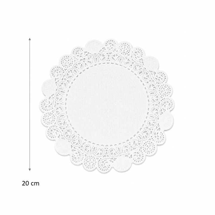 Blonda de Papel Calada Blanca 20 cm