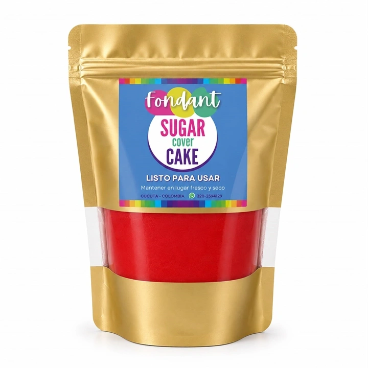 Fondant Sugar Cover Cake Rojo 500 g