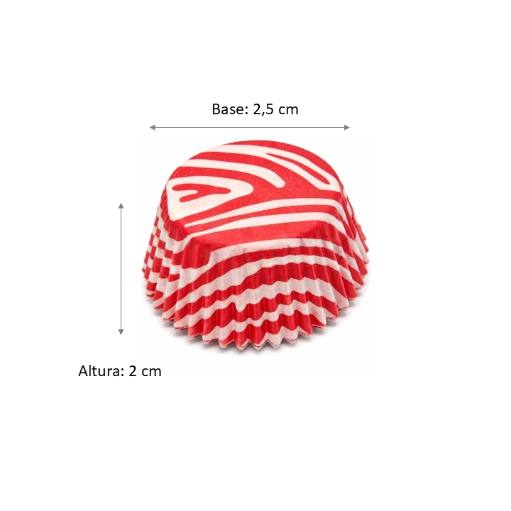capacillo papel mantequilla Estampado Zebra Rojo # 1