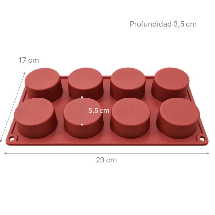 Molde Silicona Choco Oreo x8 cav Ref. ORQ4353 