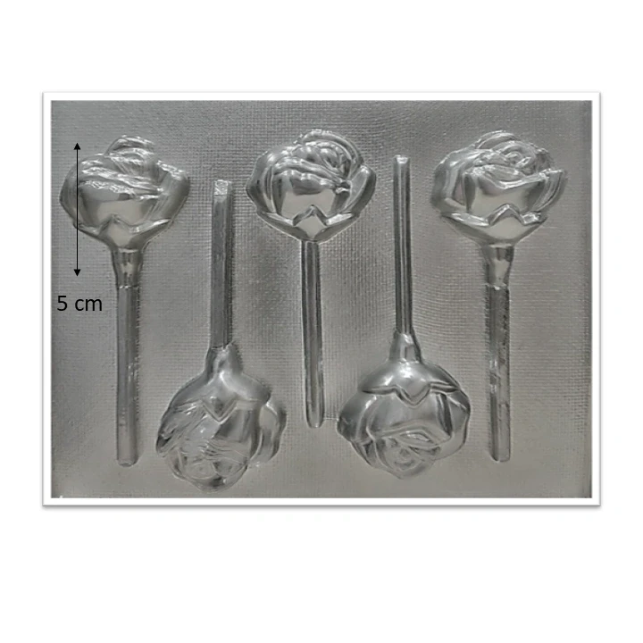 Molde de acetato Paleta capullo de rosa x5cav