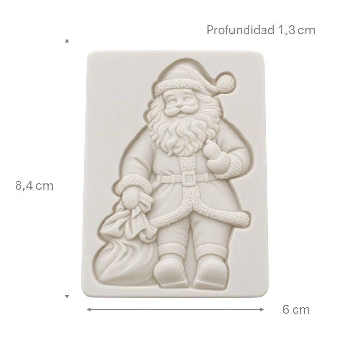 Molde De Silicona Papá Noel Con Regalos Ref. COLR32-45