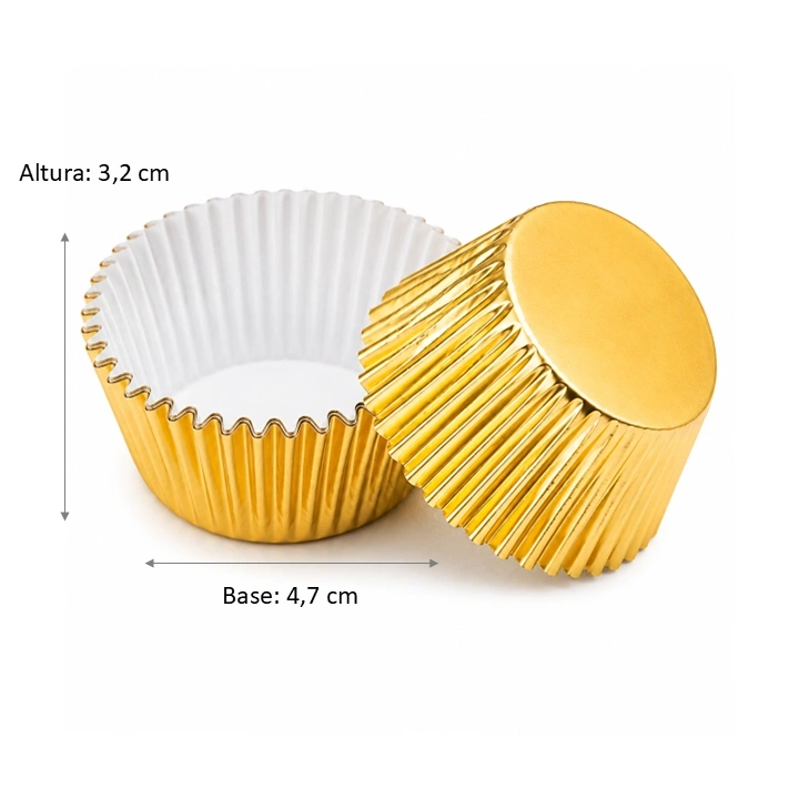 Capacillo Metalizado Dorado #4 x 60 und