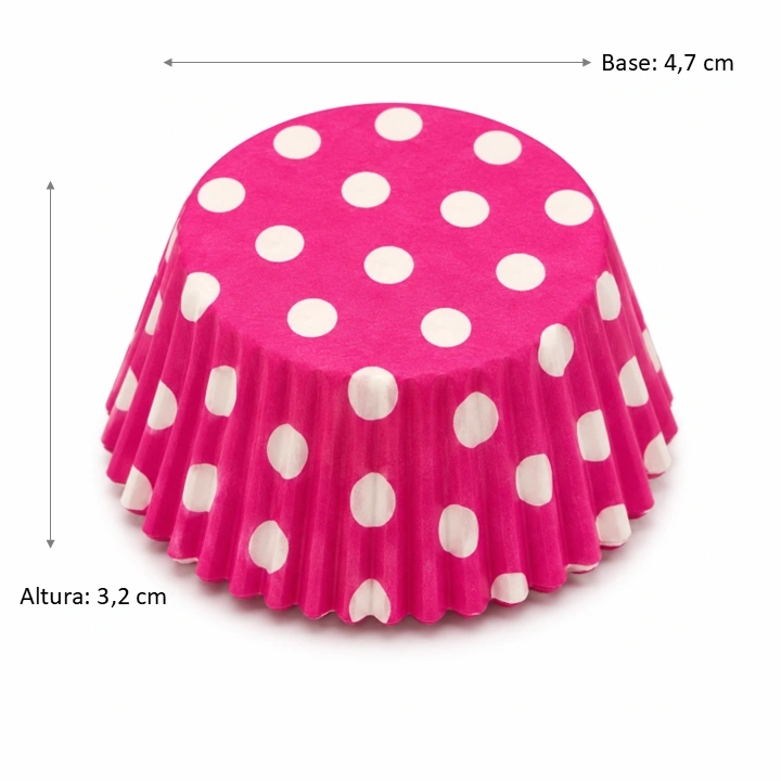 Capacillo Fucsia Lunares Blancos #4