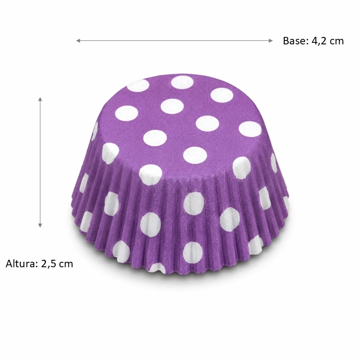 Capacillo Violeta Lunares Blancos #2