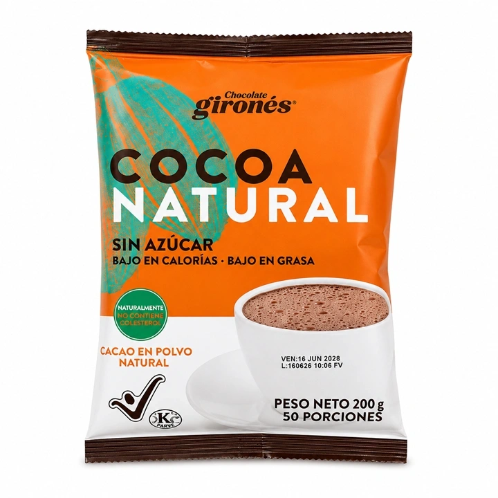 Cocoa Natural Sin Azúcar Gironés x 200 g
