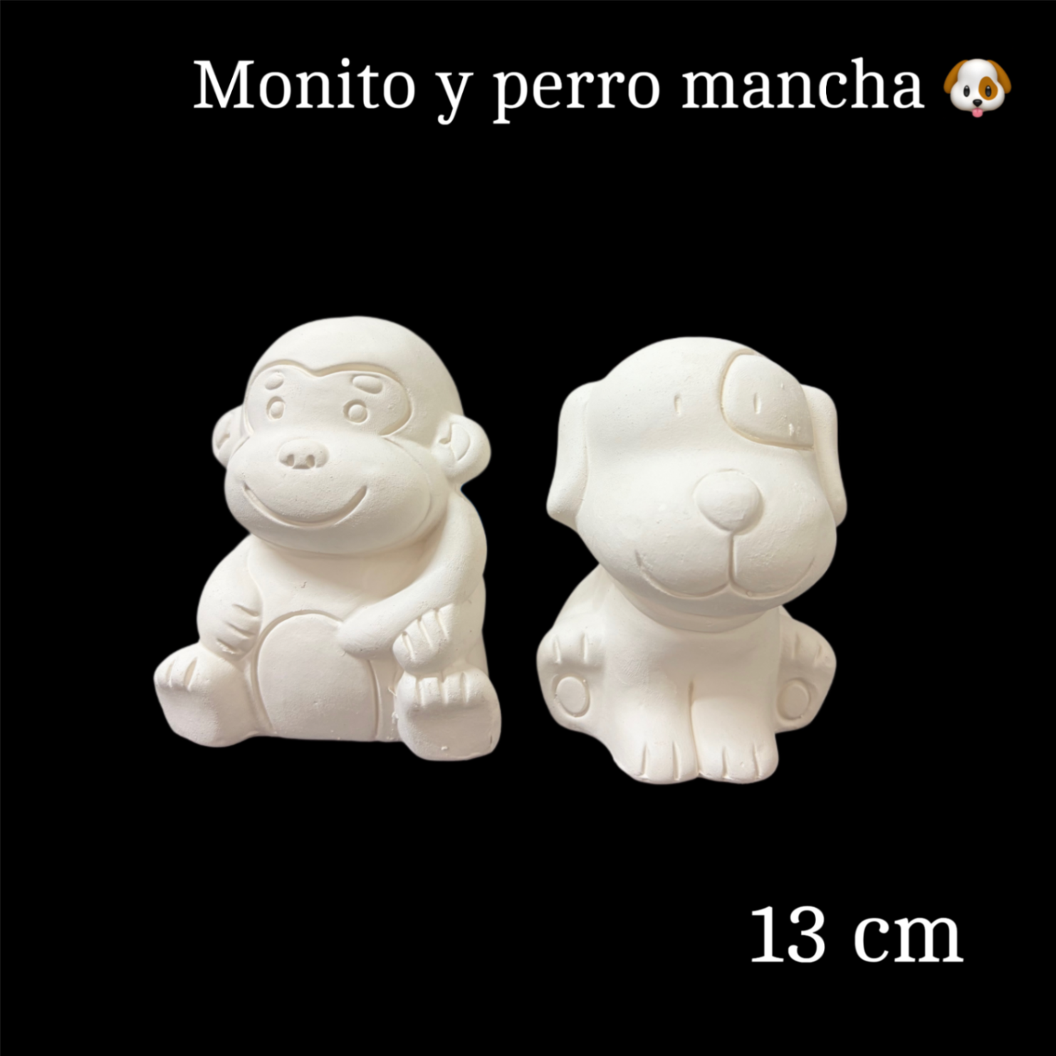 Monito y perro mancha alcancía