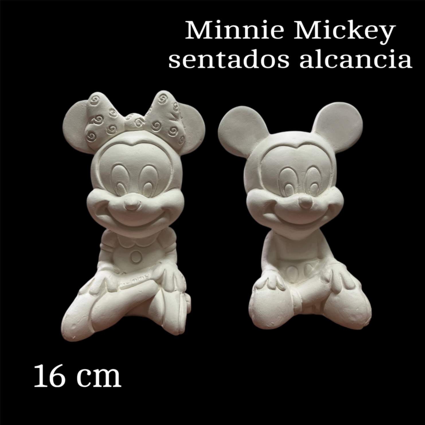 Minnie Mickey sentados alcancía