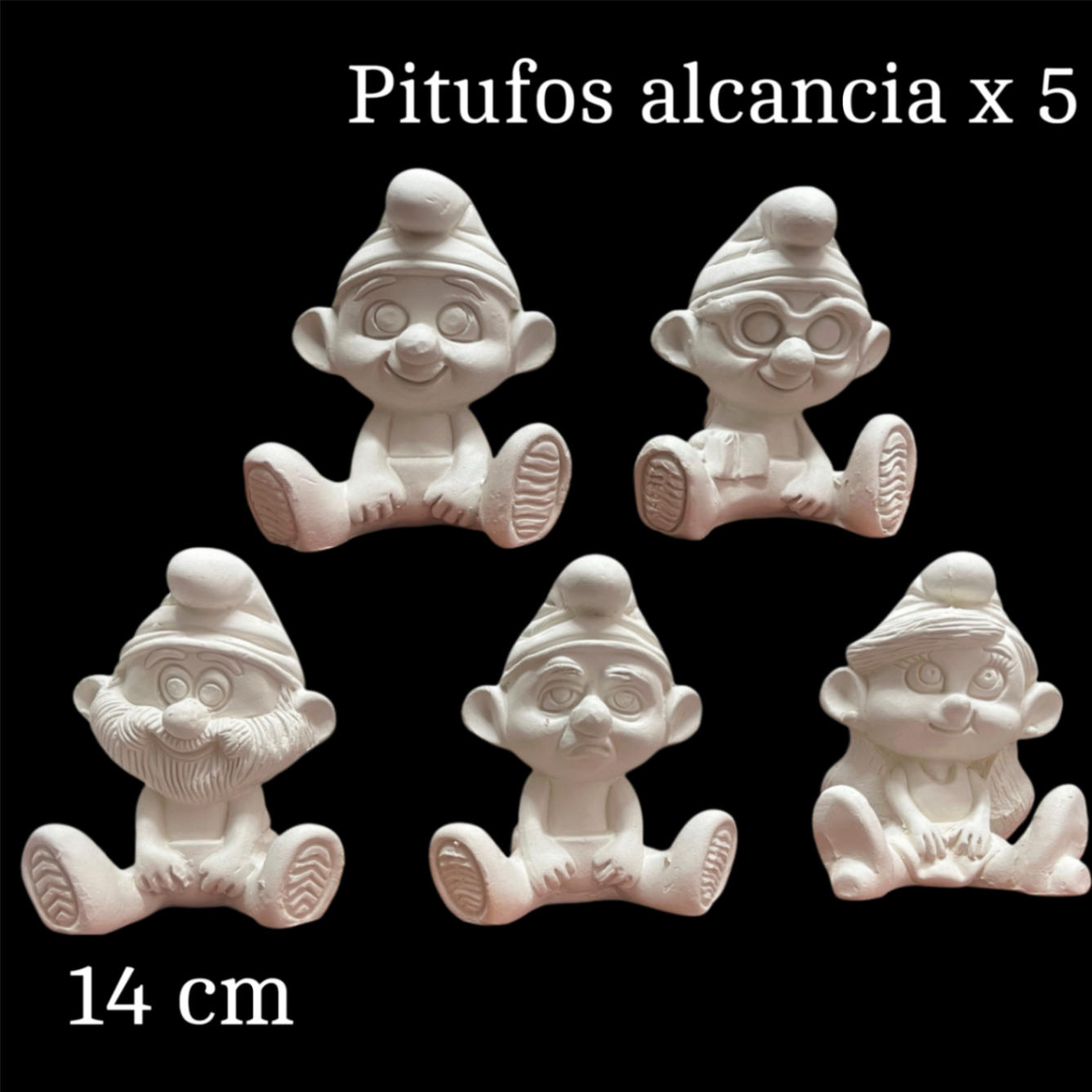 Pitufos alcancía x 5