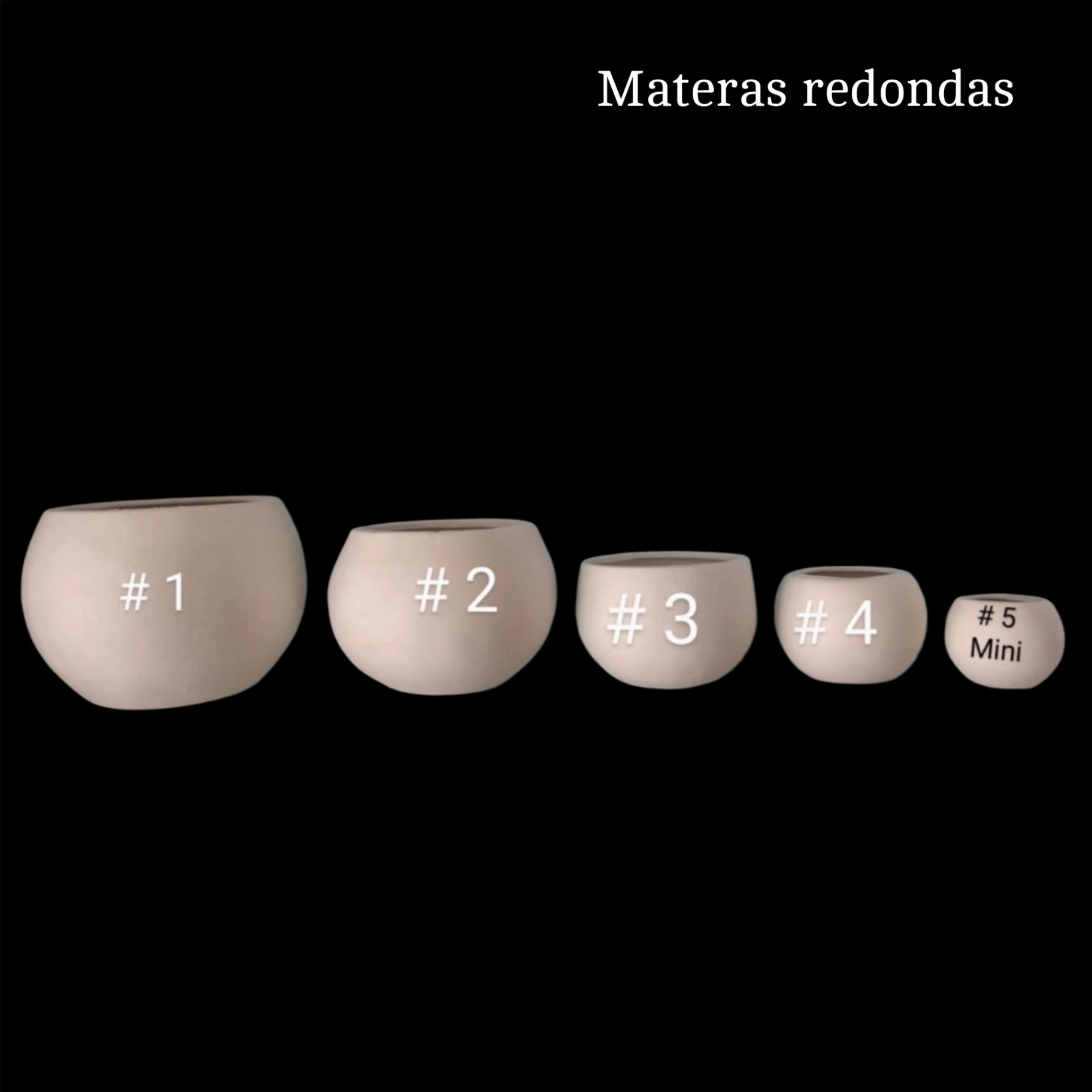 Materas redondas x 5